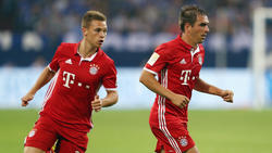 Auf Augenhöhe? Laut Lothar Matthäus ist Joshua Kimmich (li.) auf dem Niveau con Philipp Lahm angekommen