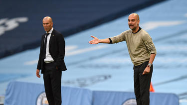 Zinédine Zidane und Pep Guardiola (r.) sind zwei der Namen die als neuer Brasilien-Trainer gehandelt werden