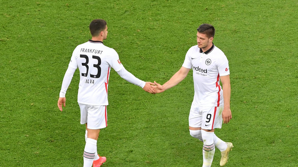 In dieser Saison noch gemeinsam für Eintracht Frankfurt auf dem Rasen: André Silva und Luka Jovic