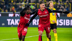 Auch Jeremie Frimpong (l.) will Bayer Leverkusen angeblich verlassen