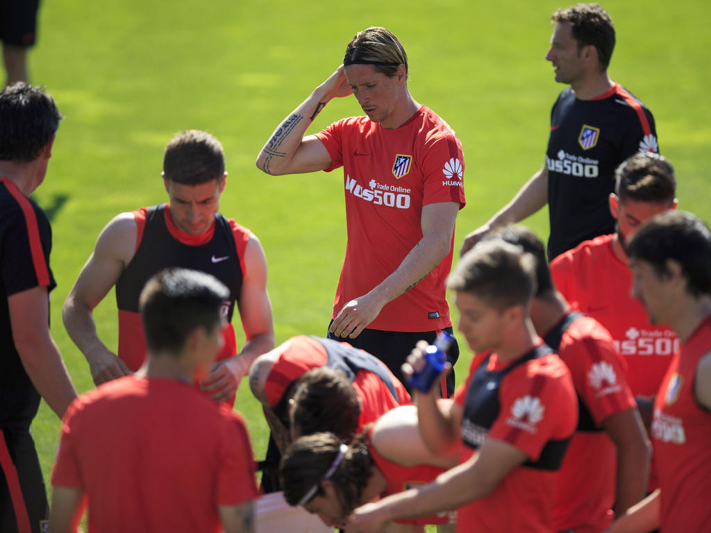 Fernando Torres beim Training von Atlético Madrid