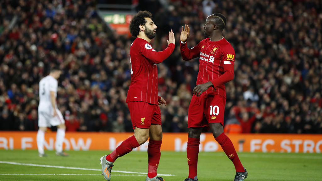 Mo Salah und Sadio Mané (r.) trafen für den FC Liverpool