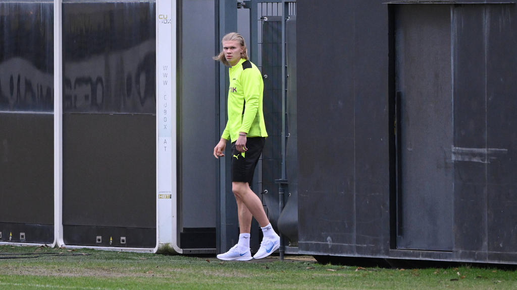 Erling Haaland nahm am Abschlusstraining des BVB teil Erling Haaland nahm am Abschlusstraining des BVB teil