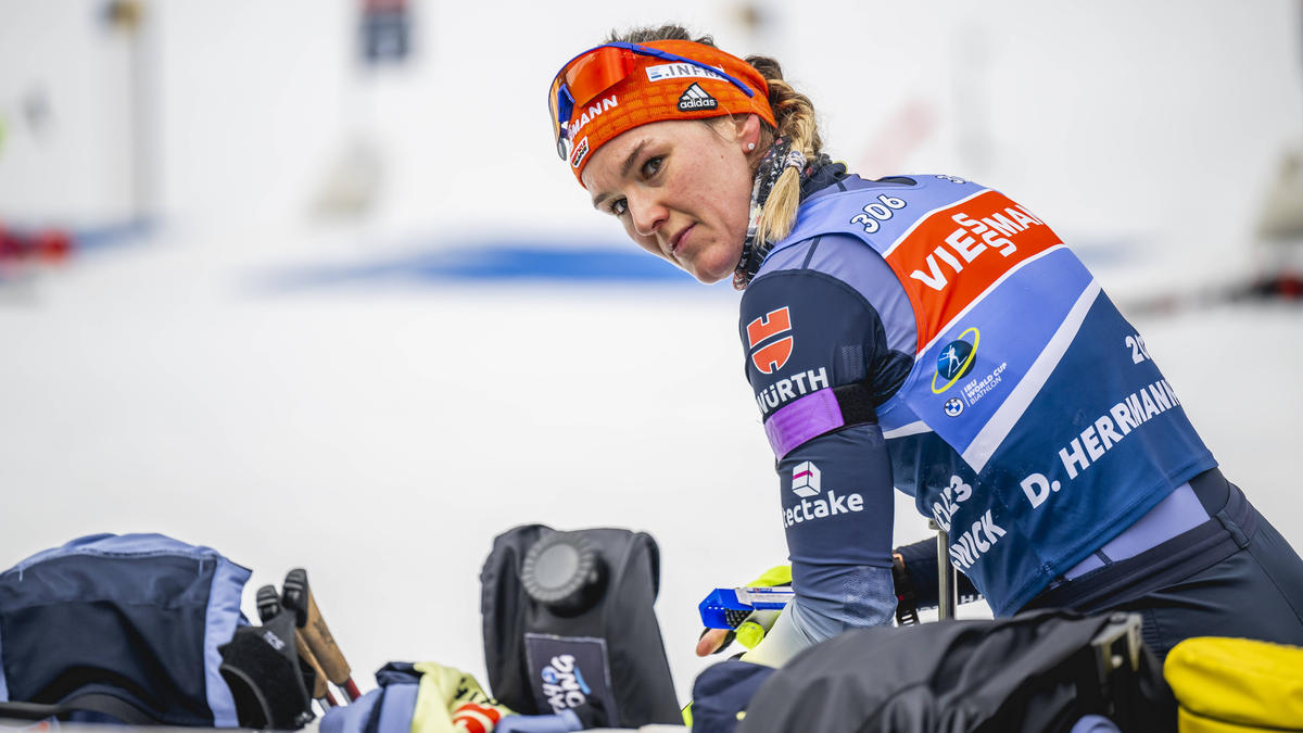 Auf Denise Herrmann sind bei der Biathlon-WM besonders viele Blicke gerichtet