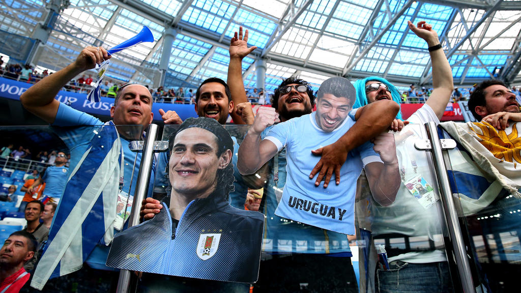 Auch die Fans aus Uruguay können kaum erwarten, dass es endlich losgeht