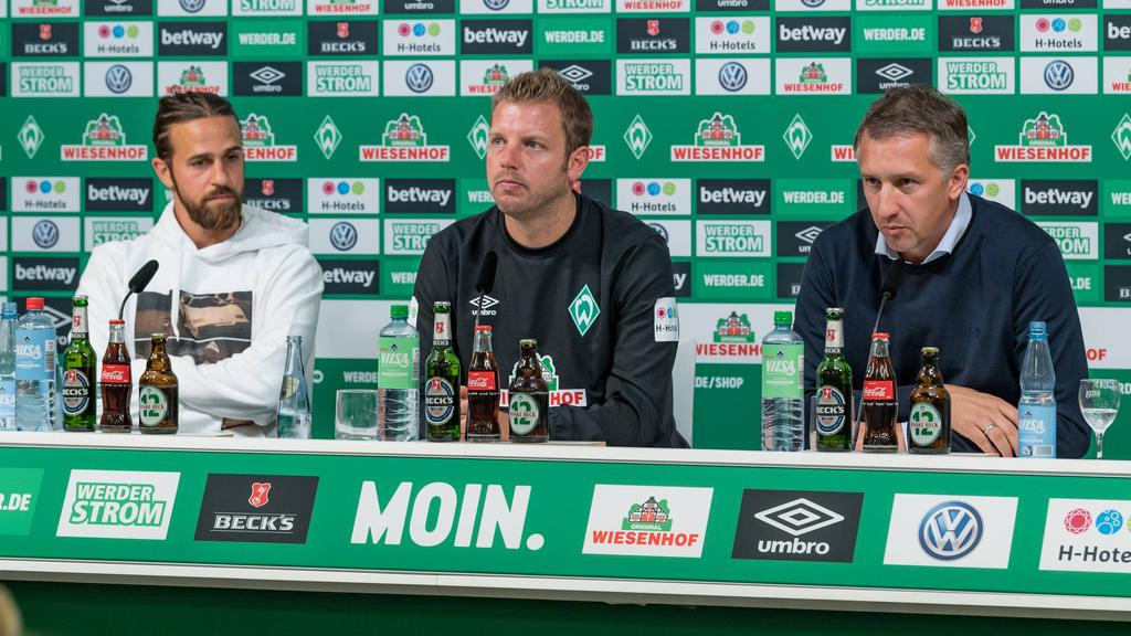 Werders Geschäftsführer Frank Baumann (re.) wurde angezählt