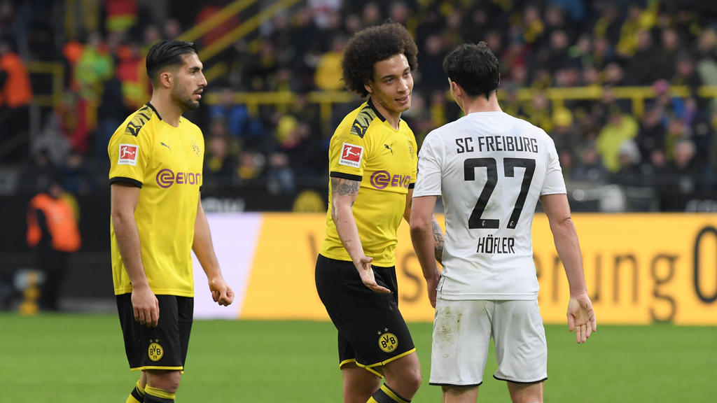 Can (li.) und Witsel (Mitte) könnten dem BVB beim Spiel gegen Schalke fehlen