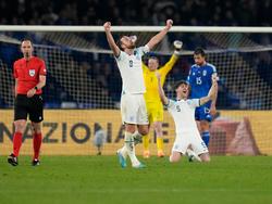 Englands Harry Kane jubelt über den Sieg gegen Italien.