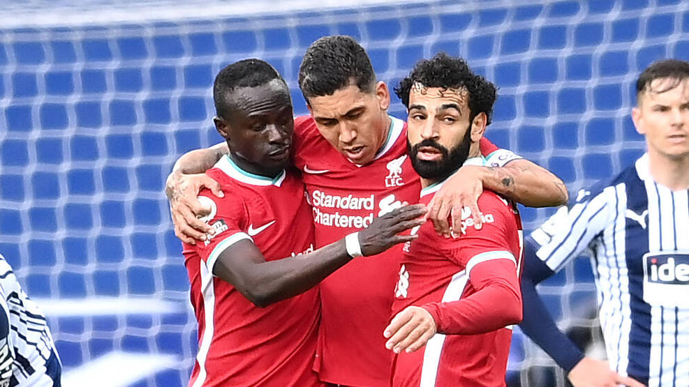 Sadio Mané (l.) brillierte mit Roberto Firmino (M.) jahrelang beim FC Liverpool (Archivbild aus 2021) Sadio Mané (l.) brillierte mit Roberto Firmino (M.) jahrelang beim FC Liverpool (Archivbild aus 2021)
