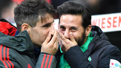 Claudio Pizarro (re.) will mit Werder nach Europa