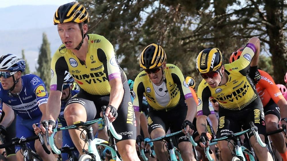 Die Jumbo-Visma-Mannschaft um Tony Martin engagiert sich gegen Hormon-Präparate Die Jumbo-Visma-Mannschaft um Tony Martin engagiert sich gegen Hormon-Präparate