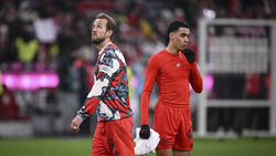 Harry Kane (l.) und Jamal Musiala bilden das Herzstück der Offensive des FC Bayern