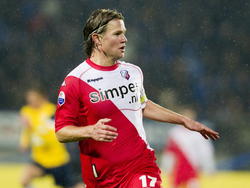 Alje Schut tijdens RKC Waalwijk - FC Utrecht, in het seizoen 2011/2012. (21-04-2012)