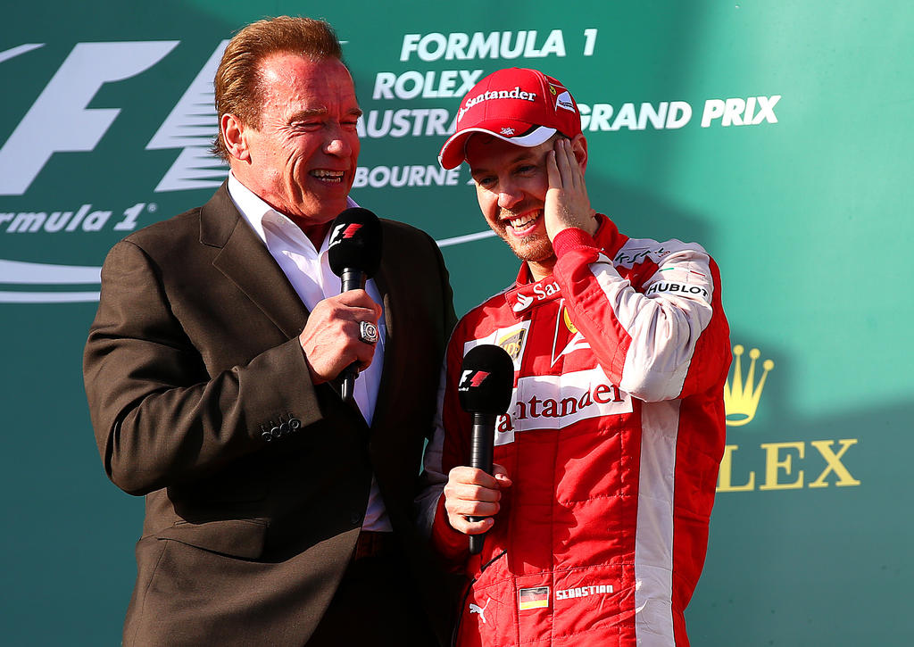 Terminator auf dem Podium