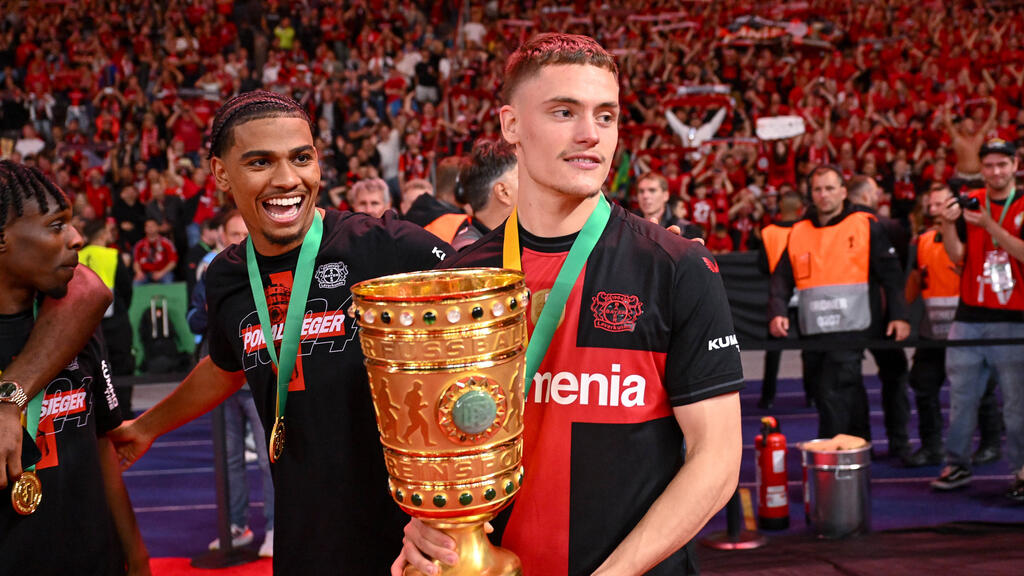 Florian Wirtz feierte mit Bayer Leverkusen den Pokalsieg