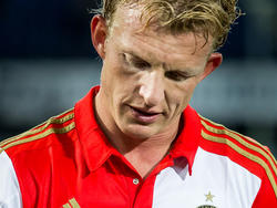 De teleurstelling druipt van het gezicht van Dirk Kuyt af. Tegen sc Heerenveen verliest Feyenoord voor de vierde keer op rij in de Eredivisie; een evenaring van het clubrecord. (28-01-2016)
