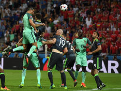 Cristiano Ronaldo stellt mit diesem Treffer den EM-Tore-Rekord von Platini ein