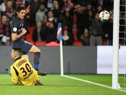 Edinson Cavani erzielte beide Treffer für PSG gegen OGC Nizza