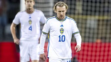 Emil Forsberg spielte mit Schweden gegen Belgien