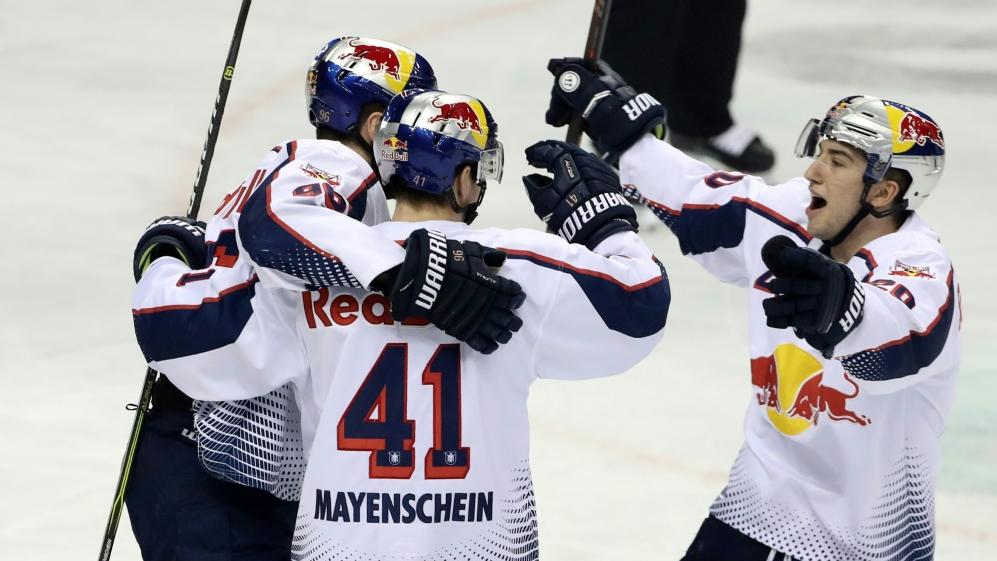 Der EHC München feierte einen wichtigen Sieg Der EHC München feierte einen wichtigen Sieg