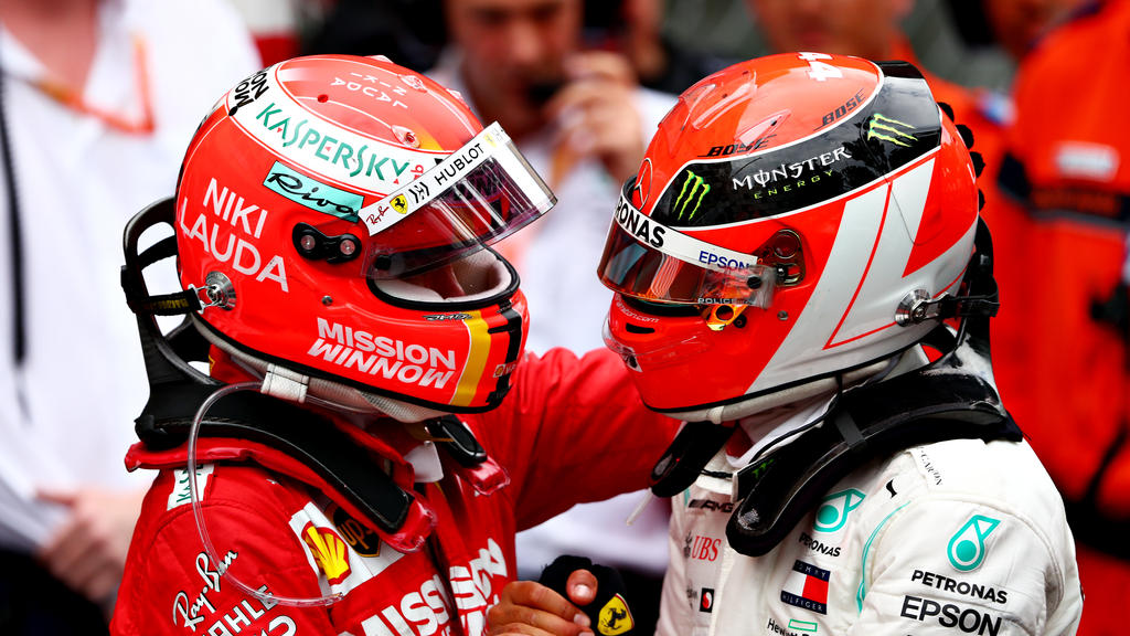 Lewis Hamilton (r.) gewann den Monaco-GP 2019 vor Sebastian Vettel Lewis Hamilton (r.) gewann den Monaco-GP 2019 vor Sebastian Vettel