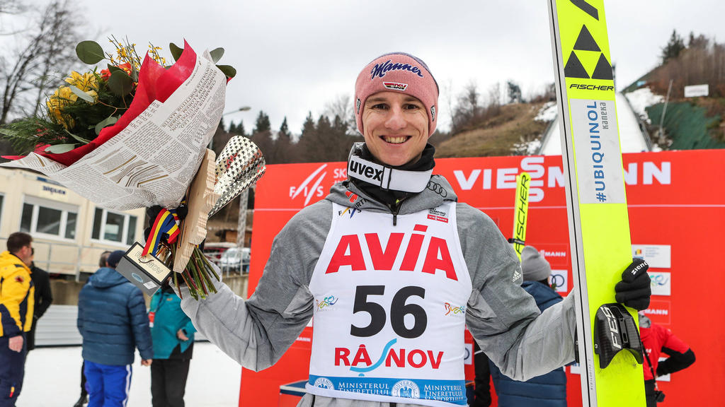 Der deutsche Skispringer Karl Geiger liegt im Gesamtweltcup derzeit auf Rang 2 Der deutsche Skispringer Karl Geiger liegt im Gesamtweltcup derzeit auf Rang 2