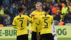 Haaland (M.) und Hakimi (r.) sind wichtige Spieler beim BVB