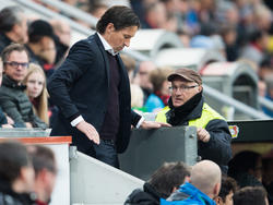 Roger Schmidt musste gegen Hoffenheim auf die Tribüne