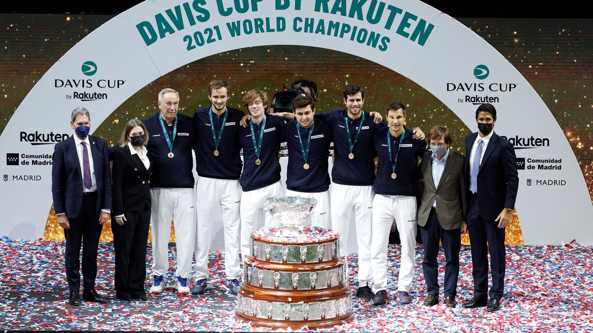 Das russische Team siegte gegen Kroatien im Davis-Cup-Finale