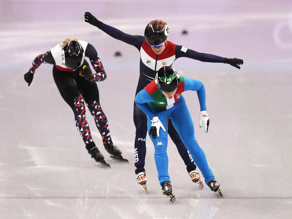 Ariana Fontana hat ihren ersten Olympia-Sieg errungen Ariana Fontana hat ihren ersten Olympia-Sieg errungen