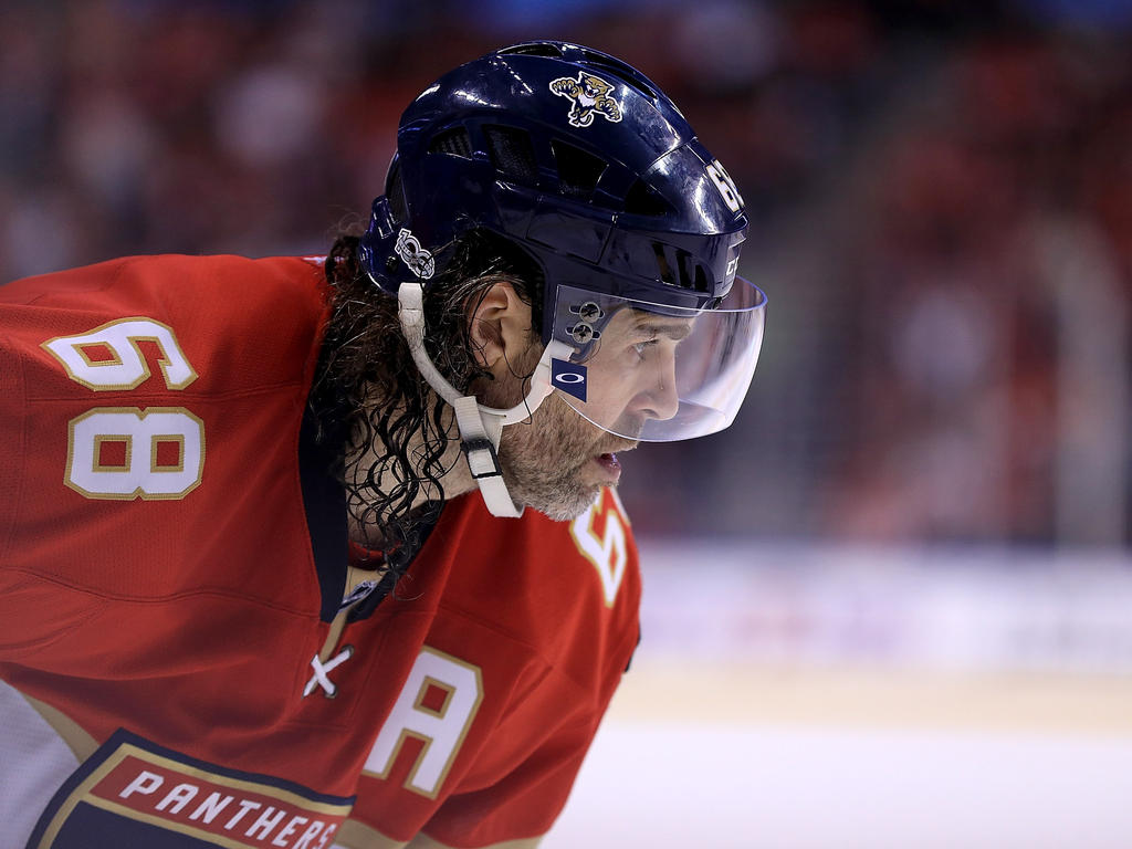 Zuletzt lief Jágr für die Florida Panthers auf Zuletzt lief Jágr für die Florida Panthers auf