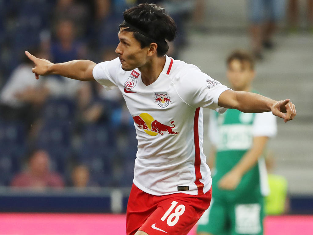 Takumi traf in der 5. Bundesliga-Runde zur 1:0-Führung von RB Salzburg gegen den SV Mattersburg