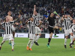 Los jugadores de la Juve celebran la victoria en casa contra el Bologna. (Foto: Getty)