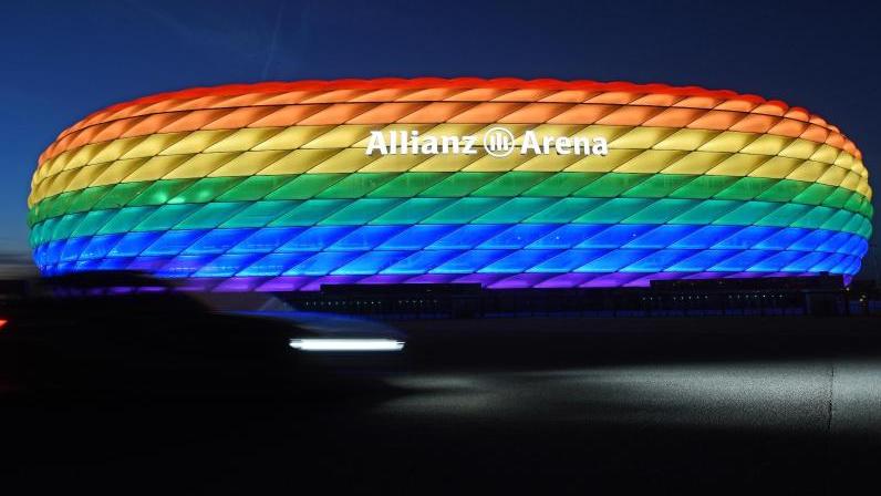 Während eines EM-Spiels wird das Stadion in München nicht in Regenbogenfarben leuchten