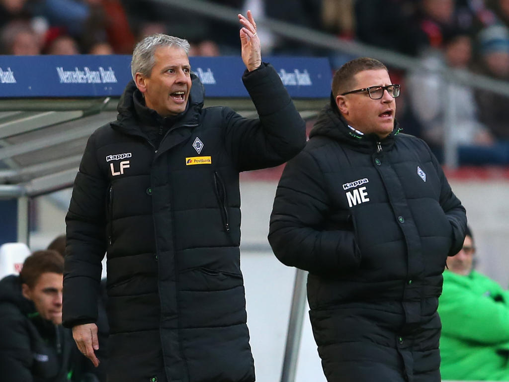 Max Eberl (r.) wünscht sich ein friedliches Derby Max Eberl (r.) wünscht sich ein friedliches Derby
