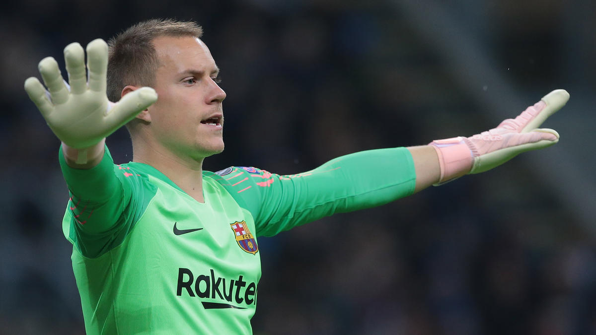 Marc-André ter Stegen hat das Remis gegen Lyon festgehalten Marc-André ter Stegen hat das Remis gegen Lyon festgehalten