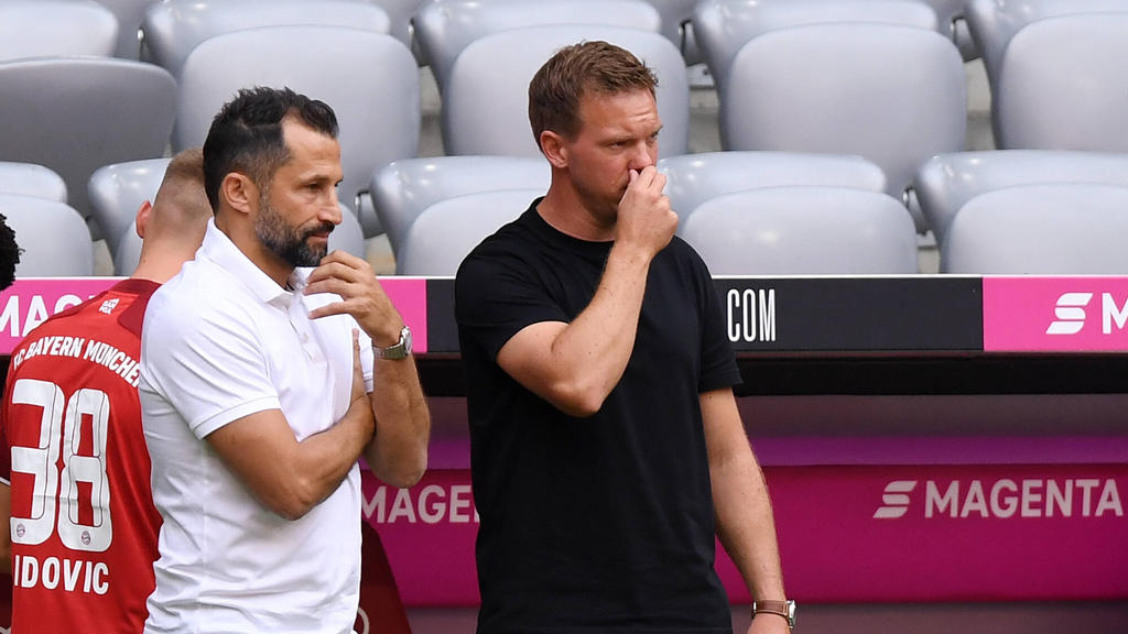 Julian Nagelsmann (r.) ist seit dieser Saison Cheftrainer beim FC Bayern Julian Nagelsmann (r.) ist seit dieser Saison Cheftrainer beim FC Bayern