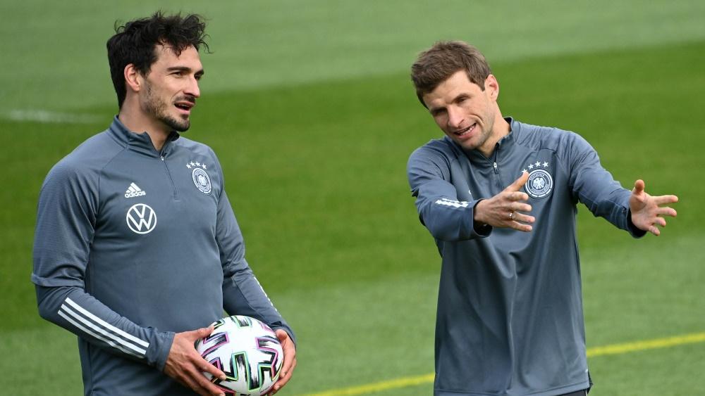 Die Nationalelf-Rückkehrer Hummels (l.) und Müller Die Nationalelf-Rückkehrer Hummels (l.) und Müller