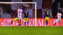 Kramaric (r.) traf zum 2:1-Endstand für Kroatien