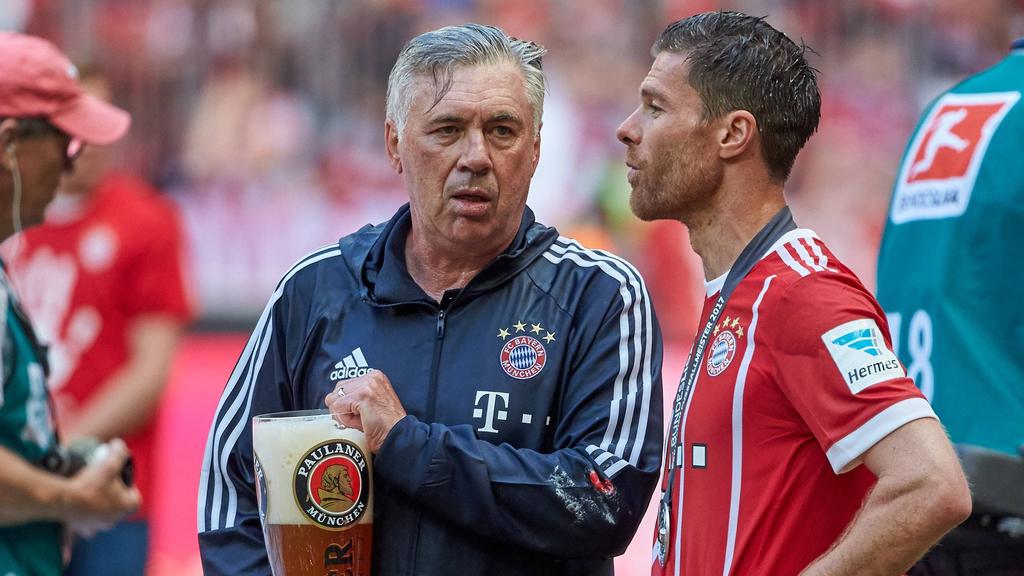 Xabi Alonso (re.) spielte 82 Mal unter Carlo Ancelotti, bei Real Madrid und beim FC Bayern (Foto) Xabi Alonso (re.) spielte 82 Mal unter Carlo Ancelotti, bei Real Madrid und beim FC Bayern (Foto)