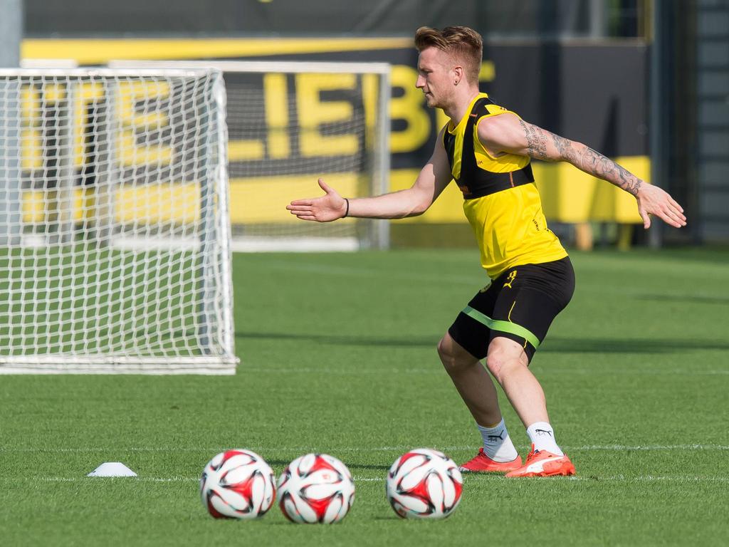 Marco Reus musste am Montag das Training abbrechen Marco Reus musste am Montag das Training abbrechen