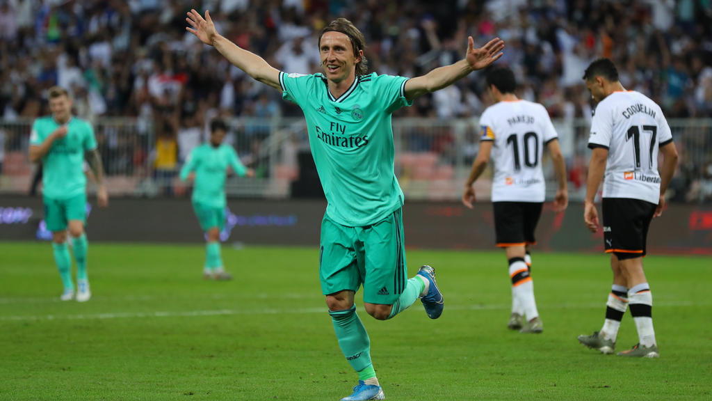 Modric marcó el tecer tanto del Real Madrid.