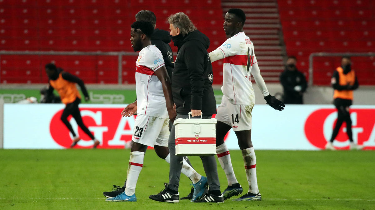 Verletzte sich erneut folgenschwer: VfB-Profi Orel Mangala (l.) Verletzte sich erneut folgenschwer: VfB-Profi Orel Mangala (l.)