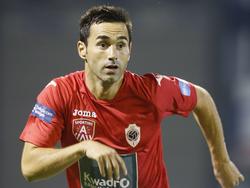 Sandro Calabro actief in het shirt van Royal Antwerp FC. 