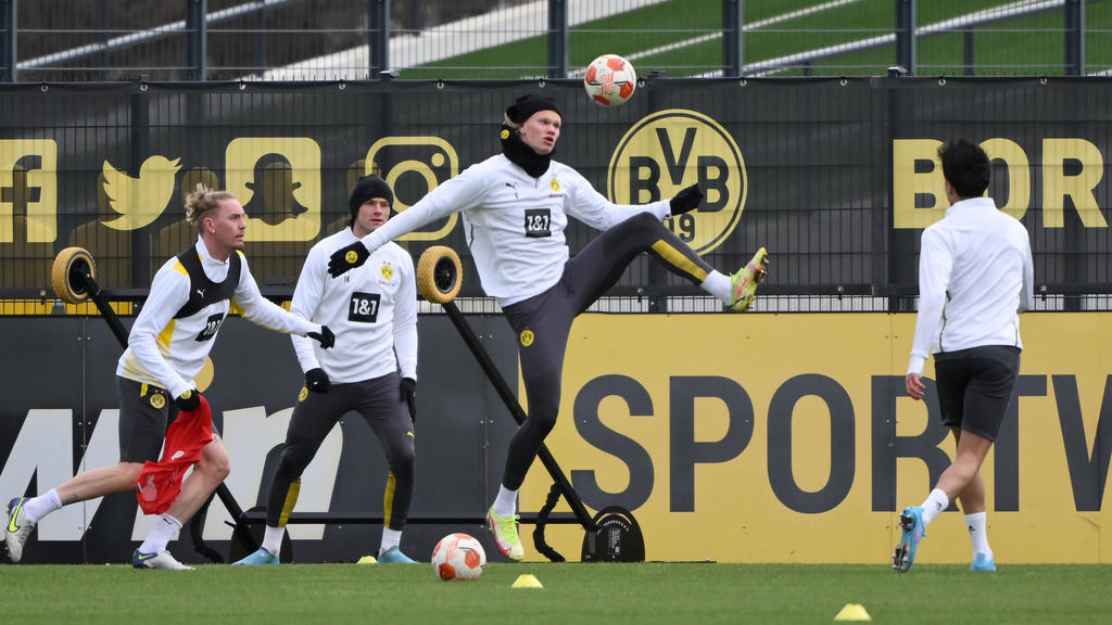 Spielt Erling Haaland (M.) gegen die Rangers? Spielt Erling Haaland (M.) gegen die Rangers?