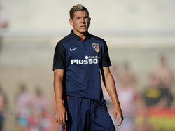 Lucas Hernández con la camiseta del Atlético (Foto: Getty)