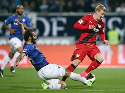 Bayer Leverkusen feiert einen Sieg in Darmstadt