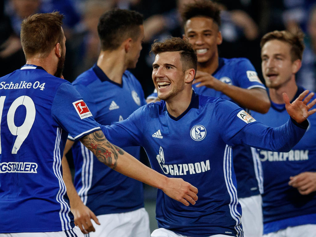 Leon Goretzka (M.) war einmal mehr der Sieg-Garant für Schalke 04