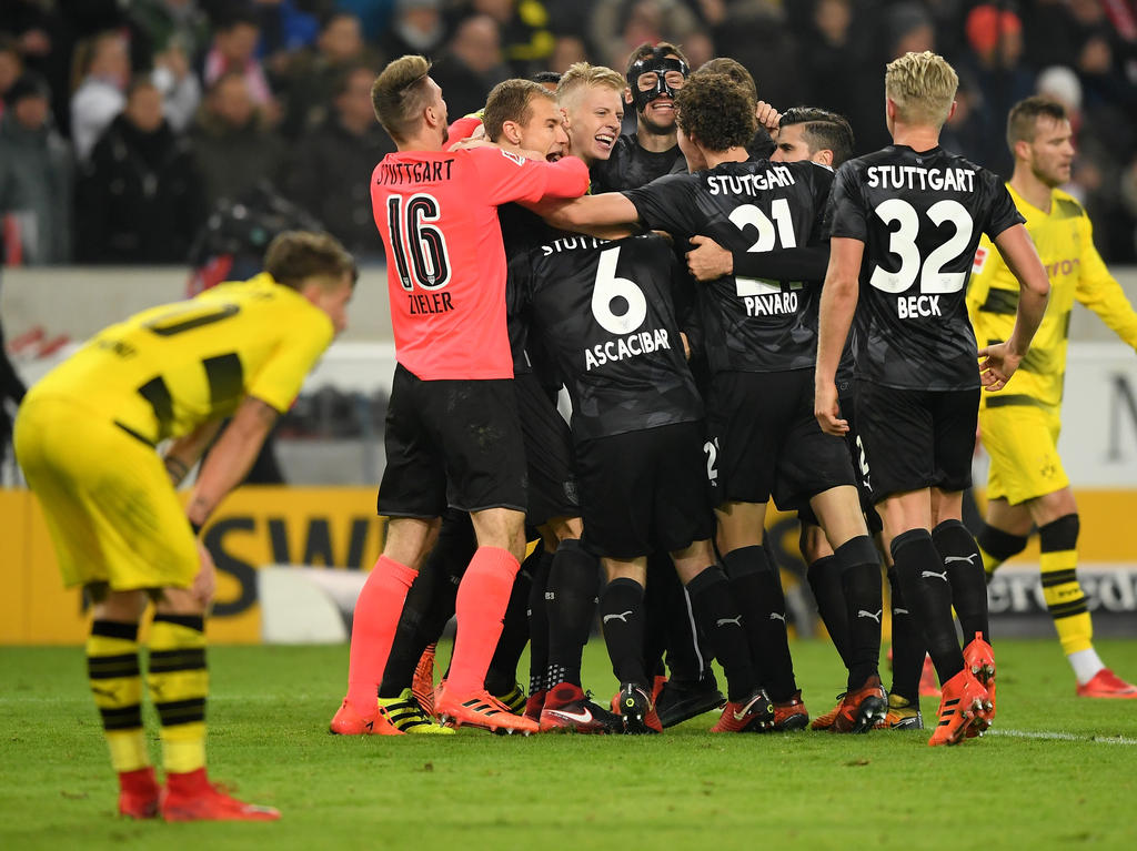 Zwei Welten: VfB Stuttgart jubelt - die Dortmunder sind enttäuscht
