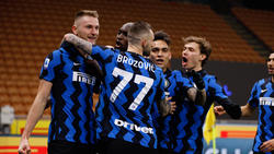 Inter jubelt über den Sieg gegen Atalanta